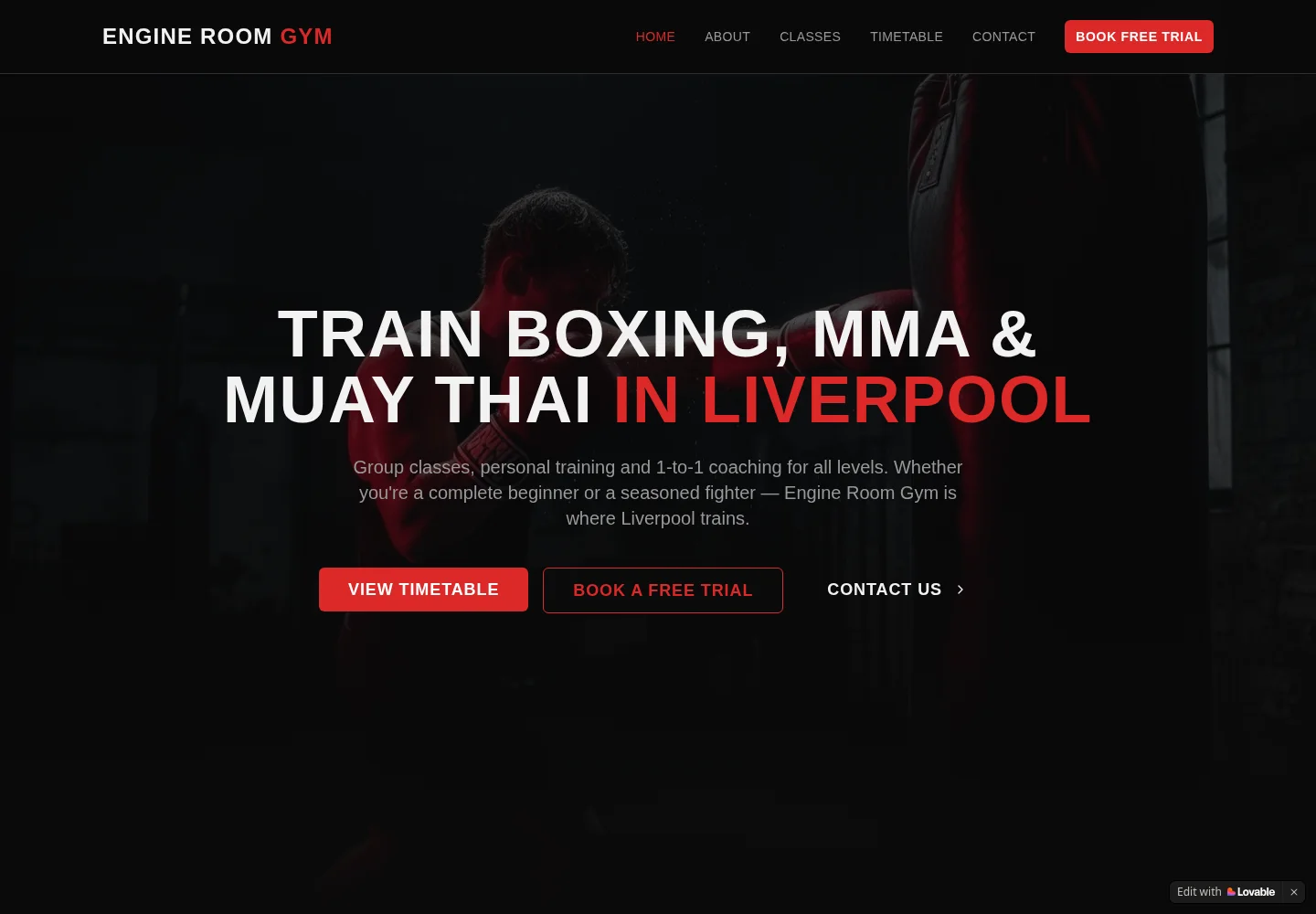 Engine Room Gym website redesign concept by GrowthLine